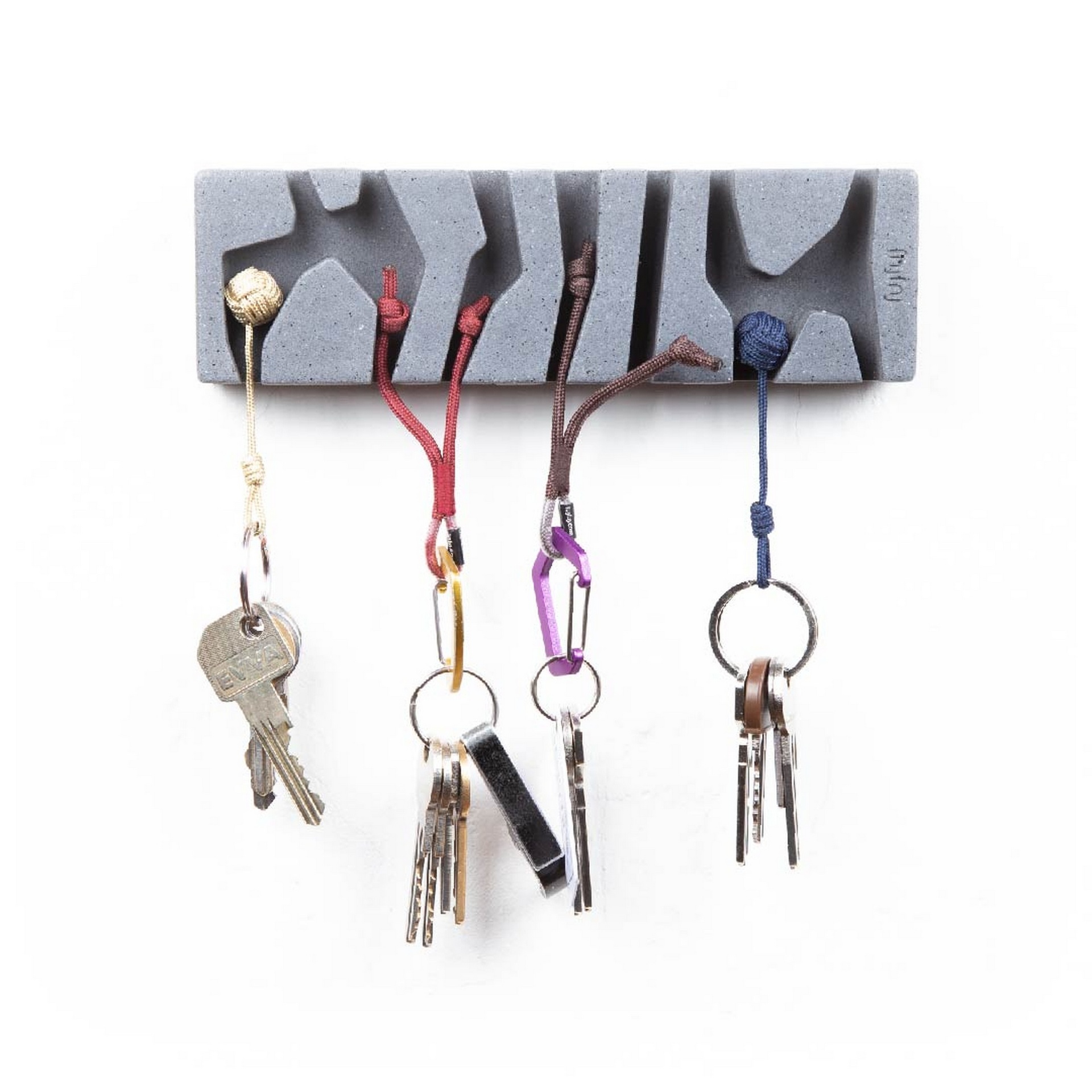 Dark concrete key holder